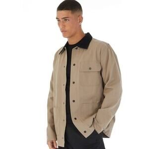 Vans Off The Wall Chore Coat XS Canvas Barn Jacket Corduroy Collar Utility